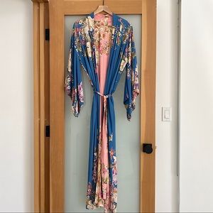 SPELL Blue Skies Reversible Kimono Gown